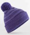 BB476 B476 Beechfield Team Stripe Beanie Purple colour image